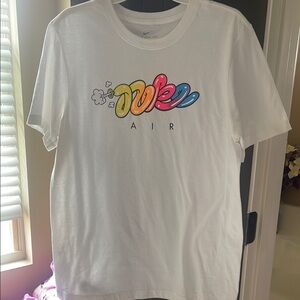 Nike Air White Tee with Colorful Graphic